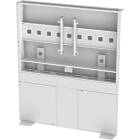 Unicol SUM6FS Summit Free-standing Single Screen Video Conference Wall finished in white product image