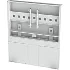 Unicol SUM7FW Summit Floor-To-Wall Single Screen Video Conference Wall finished in white product image