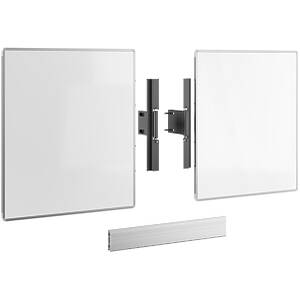 Whiteboard Set for 86″ monitors on RISE Motorised Display Lift Trolleys and Stands